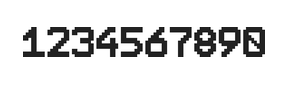 8×11数字点阵字体 ddN811AB1895