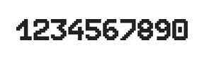 8×11数字点阵字体 ddN811AB1900