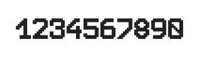 8×11数字点阵字体 ddN811AB1914