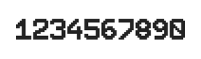 8×11数字点阵字体 ddN811AB1915