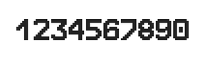 8×11数字点阵字体 ddN811AB1919