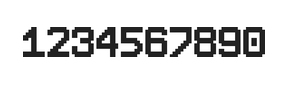 8×11数字点阵字体 ddN811AB1924
