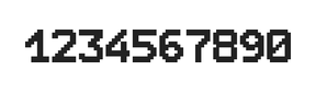 8×11数字点阵字体 ddN811AB1927