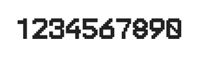 8×11数字点阵字体 ddN811AB1929