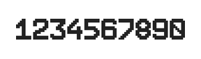 8×11数字点阵字体 ddN811AB1932
