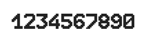 8×11数字点阵字体 ddN811AB1933