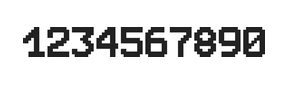 8×11数字点阵字体 ddN811AB1937