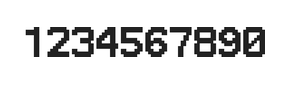8×11数字点阵字体 ddN811AB1943