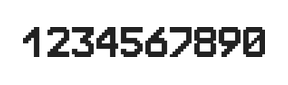8×11数字点阵字体 ddN811AB1955