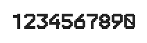 8×11数字点阵字体 ddN811AB1956
