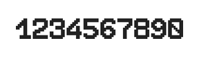 8×11数字点阵字体 ddN811AB1957