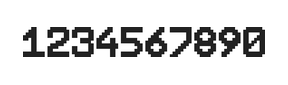 8×11数字点阵字体 ddN811AB1958