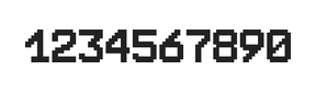 8×11数字点阵字体 ddN811AB1962