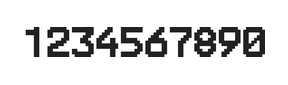 8×11数字点阵字体 ddN811AB1970