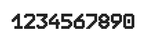 8×11数字点阵字体 ddN811AB1973