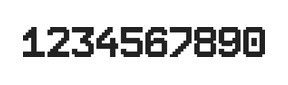 8×11数字点阵字体 ddN811AB1975