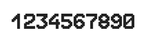 8×11数字点阵字体 ddN811AB1980
