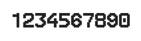 8×11数字点阵字体 ddN811AB1983