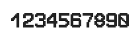 8×11数字点阵字体 ddN811AB1987