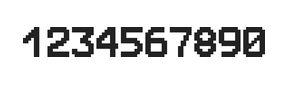 8×11数字点阵字体 ddN811AB1992