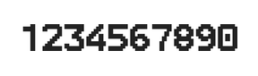 8×11数字点阵字体 ddN811AB1995