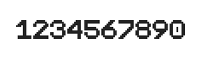 9×11数字点阵字体 ddN911AB0126