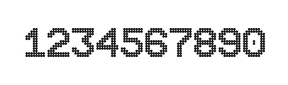 9×12数字点阵字体 ddN912AA0002