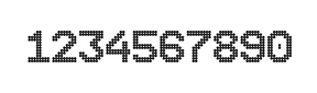 9×12数字点阵字体 ddN912AA0015