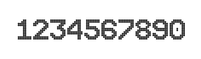 9×12数字点阵字体 ddN912AA0017