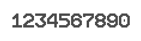 9×12数字点阵字体 ddN912AA0019