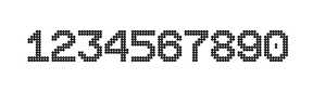 9×12数字点阵字体 ddN912AA0028