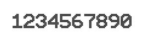 9×12数字点阵字体 ddN912AA0032