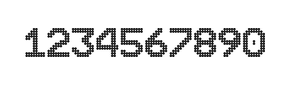 9×12数字点阵字体 ddN912AA0038