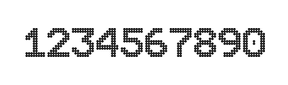 9×12数字点阵字体 ddN912AA0042