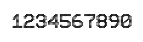 9×12数字点阵字体 ddN912AA0046