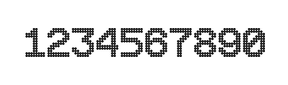 9×12数字点阵字体 ddN912AA0047