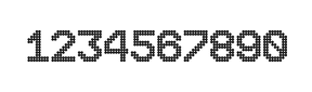 9×12数字点阵字体 ddN912AA0060