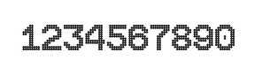 9×12数字点阵字体 ddN912AA0061