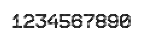 9×12数字点阵字体 ddN912AA0069