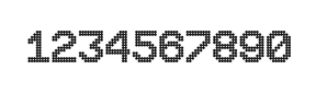 9×12数字点阵字体 ddN912AA0072