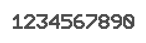 9×12数字点阵字体 ddN912AA0075