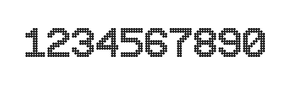 9×12数字点阵字体 ddN912AA0079