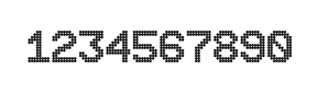 9×12数字点阵字体 ddN912AA0089