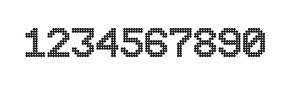 9×12数字点阵字体 ddN912AA0099