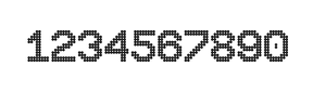 9×12数字点阵字体 ddN912AA0105