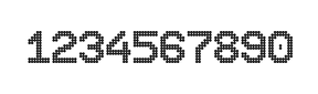 9×12数字点阵字体 ddN912AA0108