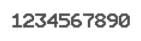 9×12数字点阵字体 ddN912AA0109