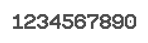 9×12数字点阵字体 ddN912AA0110