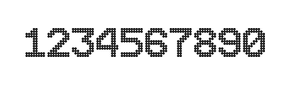 9×12数字点阵字体 ddN912AA0111