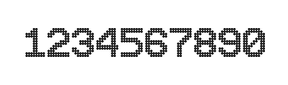 9×12数字点阵字体 ddN912AA0112